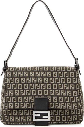 Fendi Fendi Brown Leather Zucchino Forever Mama Shoulder Bag (Authentic Pre-Loved)
