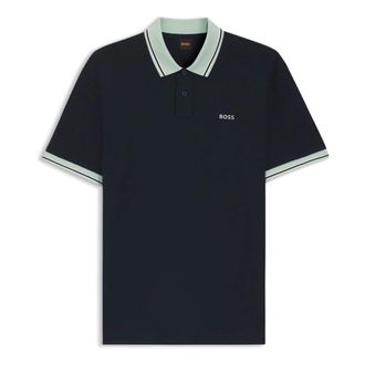 HUGO BOSS Tops, Heren, Blauw, S, Orange Polo