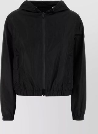 Burberry nylon hooded jacket elasticated hem
