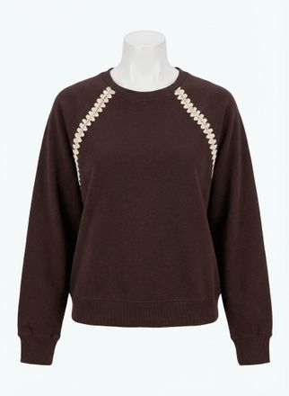 Z Supply All Around Sweatshirt In Chocolate Cherry