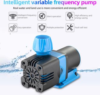 Infinite Bomba Sumergible De Cc De 5000 L/h, Frecuencia Variable, Tecnolog&iacute;a De Onda Sinusoidal, Extremadamente Silenciosa, Para Fuentes, Estanques, Acuarios, 