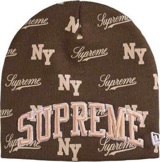 SUPREME x New Era SS26 Monogram Beanie Brown SUP-SS26-1038-BRN