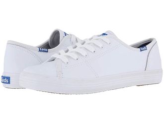 Keds Kickstart Lace Up Womens Lace up casual Shoes White/Blue : 5.5 B - Medium, Leather