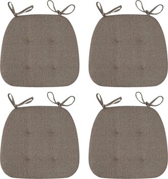 OEM Juego De 4 Cojines Para Silla De Alta Calidad, Color Caf&eacute;, Resistentes A La Intemperie Y F&aacute;ciles De Limpiar