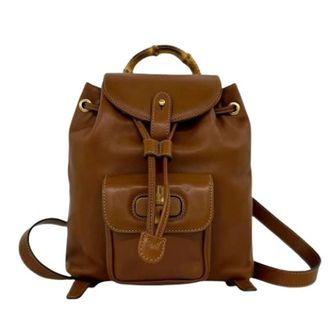 Gucci Pre-owned Backpacks, female, Brown, Size: ONE SIZE Pre-owned Vintage Backpack