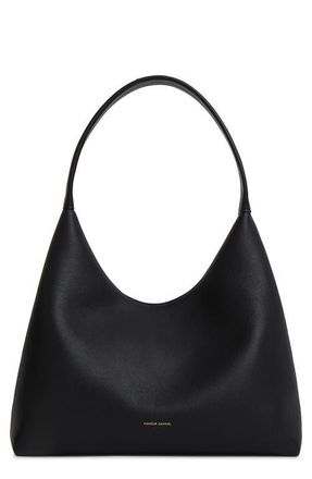 Mansur Gavriel Candy Pebbled Leather Shoulder Bag in Black at Nordstrom