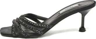 Prada Sandali con strass 100mm - Nero