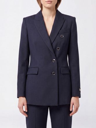 Pinko Blazer doppiopetto in misto lana con rever a lancia e vestibilit&agrave; slim