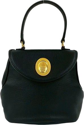 Dior Black Leather Handbag Tote Bag (Pre-Owned)