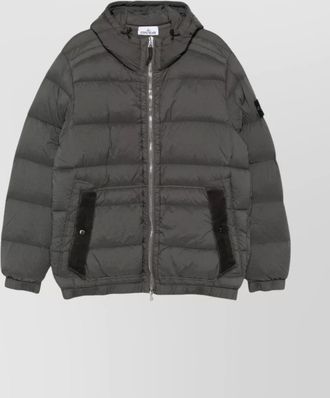 Stone Island short hooded down jacket