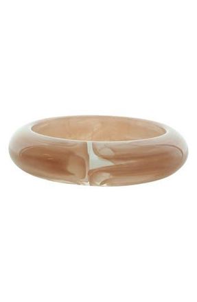 Olivia Welles Rose Resin Bangle Bracelet in Pink /Clear at Nordstrom Rack