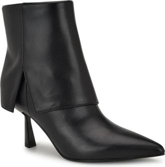 Nine West Bazie3 Boots M Black Stiletto Heel Dress Bootie HTAT723