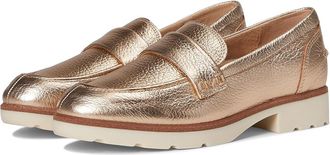 Vionic Cleo Loafer Womens Flat Shoes Bronze Metallic Leather : 8.5 M