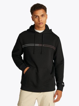 Tommy Jeans Kapuzensweatshirt TOMMY JEANS TJM REG ENTRY GRAPHIC HOODIE EXT, Herren, Gr. 3XL, schwarz, Sweatware, Obermaterial: 100% Baumwolle, regular fit, Rippb&uuml;