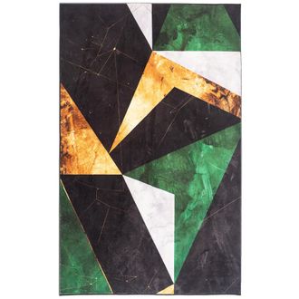 OEM Alfombra Moderna Novo Strado Para Sal&oacute;n, Estampado M&aacute;rmol, Terciopelo, M&aacute;rmol Verde, 200x300 Cm