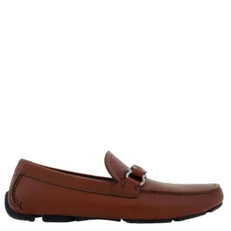 Ferragamo Stuart Gancini Leather Loafers, Size 6.5 D