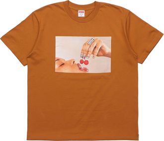 SUPREME SS20 Week 1 Cherries Tee Cherry Short Sleeve Unisex Orange SUP-SS20-280