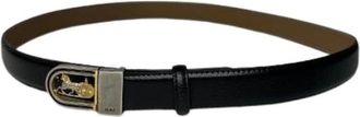 Celine Pre-owned Vintage Carriage Buckle Belt - Dames - Vintage Accessoires - Zwart - ONE Size - Leer - Vintage