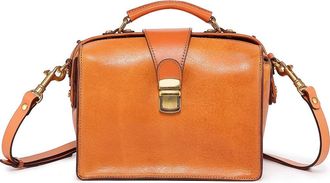 OLD TREND Doctor Transport Leather Satchel in Caramel at Nordstrom Rack