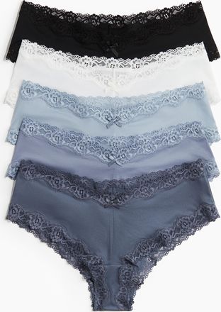 H&M 5er-Pack Hipster aus Mikrofaser - Blue