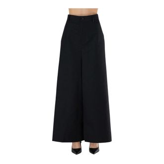 Junya Watanabe Dames, Broeken, Zwart, Maat: M Wol