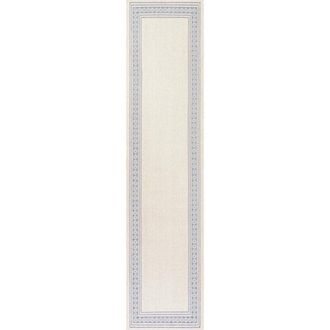Jonathan Y Designs Lucia Classic Diamond Border Indoor/Outdoor Area Rug in Cream/blue at Nordstrom, Size 3Ft 0In X 5Ft 0In