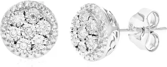 Vir Jewels 1/10 cttw Lab Grown Diamond Composite Earrings in Sterling Silver With Push Backs For Women