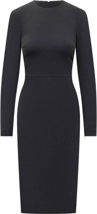 Victoria Beckham T-shirtjurk met Lange Mouwen - Dames - Casual kleedjes - Blauw - M - Wol - Kleedjes