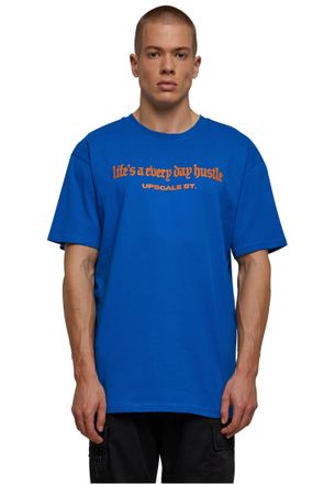 Mister Tee MT Upscale Mens Mt2873-Hustle Oversize Tee T-Shirt, Cobalt Blue, S Plus Tall