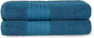 Good Morning Badetücher »Uni« Baumwolle, Walkfrottee, Bordüre, 500 GSM, Einfarbig, Ohne Aufhängung