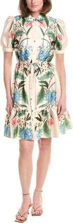 Julia Jordan Printed Satin Twill Dress