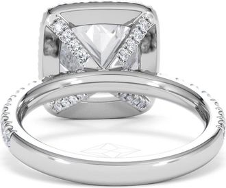 The Diamond Store Beatrice 5.75ct Lab Diamond Cushion Cut Engagement Ring in 18K White Gold G/VS1