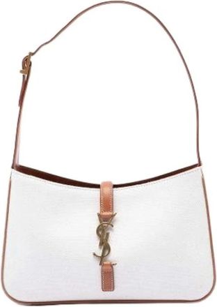 Saint Laurent Pre-owned Le 5 a 7 Schoudertas - Dames - Vintage Schoudertas - Wit - ONE Size - Leer - Vintage