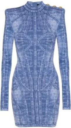 Balmain Mujer, Vestidos, Azul, Talla: S