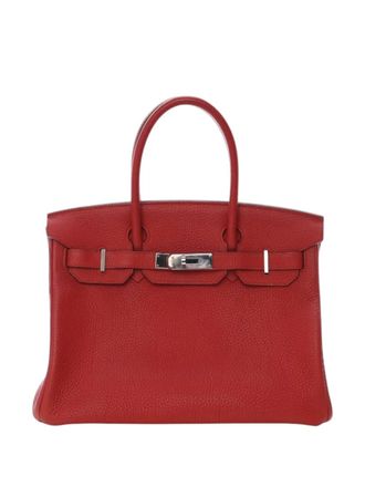 Herm&egrave;s 2013 Togo Birkin Retourne 30 handbag - Rosso