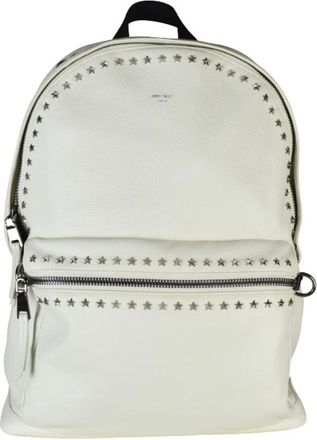 Jimmy Choo London Leren Rugzak - Heren - Rugzakken - Wit - ONE Size - Leer - Tassen