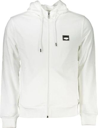 Cavalli Sweater met Capuchon - Heren - Vesten met rits - Wit - 2XL - Katoen - Hoodies & sweatvesten