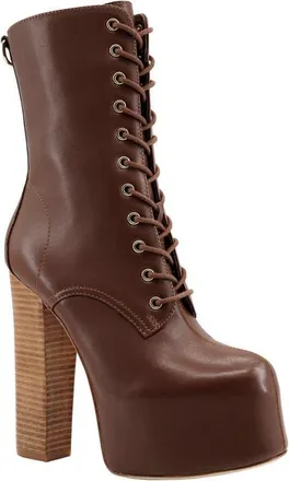 Zigi Soho Adara Lace-Up Platform Boot in Beige at Nordstrom, Size 10