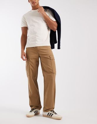 Levi's xx pantaloni cargo dritti color tan-Marrone