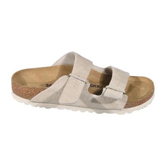 Birkenstock Sliders, female, Beige, Size: 10 US Arizona Narrow Fit