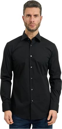 HUGO BOSS H-Hank Shirt - Heren - Zakelijke Overhemden - Zwart - 5XL - Overhemden