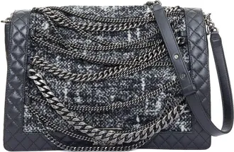 Chanel Black Tweed 2013 Boy Medium Runway Enchained Bag (Authentic Pre-Loved)