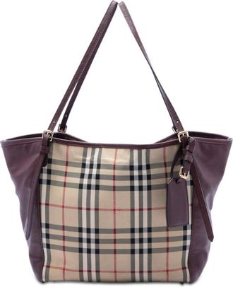 Burberry Pre-owned Burberry Small Haymarket Check Canvas and Leather Canterbury Tote Ladies NQPRQ7P5KTDHGHUF