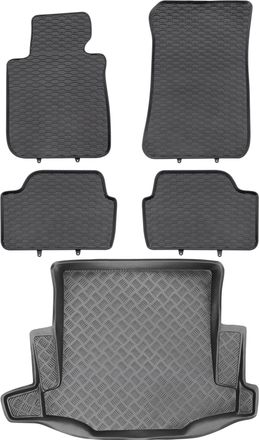 OEM Juego De Alfombrillas De Goma Para Coche Y Alfombrilla Para Maletero Para Bmw Serie 1 E87 Hatchback (2004-2011)