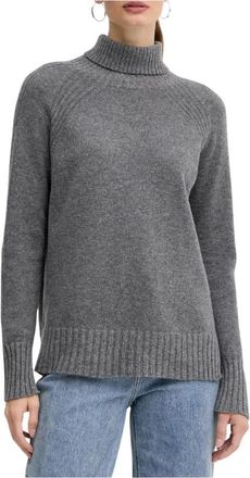 Twinset Kasjmier Lurex Trui - Dames - Coltruien - Grijs - L - Kasjmier - Truien & Vesten