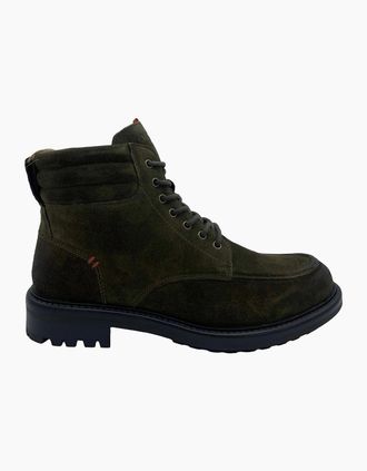 Osprey Mens Osprey London The Pentney Waxed Suede Mens Khaki Boots - Green - Size: 10