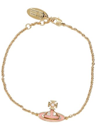 Vivienne Westwood Simonetta Bas Relief Oval Charm Brass Bracelet