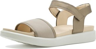 Ecco Soft Two Strap Womens Dress Sandals Pure Cashmere Metallic/Limestone : EU 42 (US Womens 11-11.5) M, Leather
