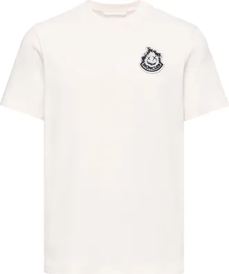 Moncler Moncler Logo Cotton T-shirt, Men, White, Size: Xxl