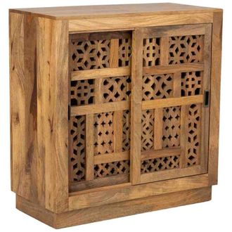 Wanderlust Deco Aparador de madera natural 102x41x102